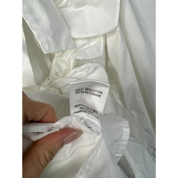 Sea Nw York Gaia Ruffled Cutout Lightweight Blouson Blouse White Size: 00 NWOT - Picture 7 of 9